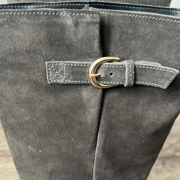 Steven by Steve Madden Women Intyce Tall Riding Grey Suede Wedge boots 7.5M @ - Picture 2 of 9